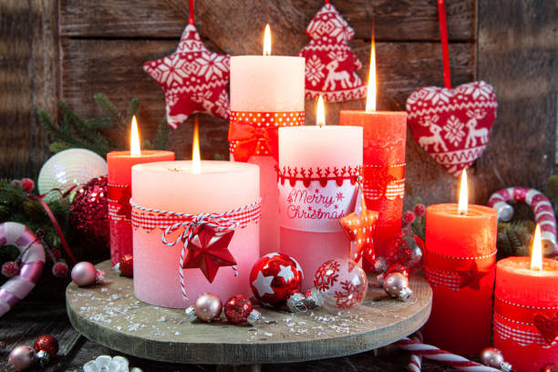 istock Colorful candles and festive decorations 1183145008