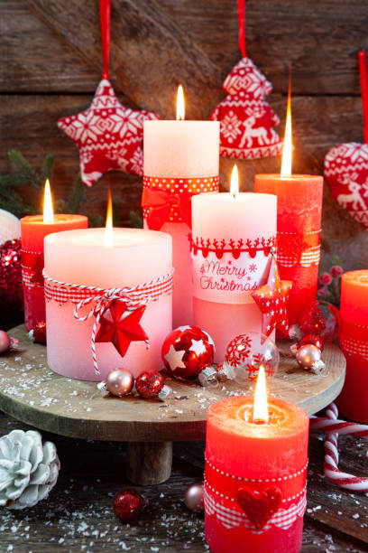 istock Colorful candles and festive decorations 1183145873