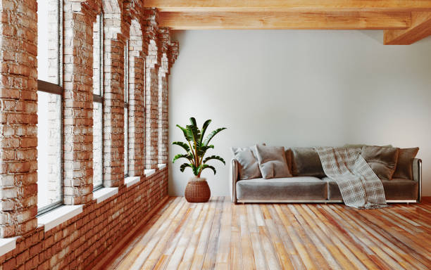 istock Luxury Modern Living Room, 3d rendering illustration 1183147729