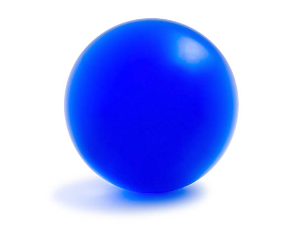 istock Blue glass ball isolated on white 118315032