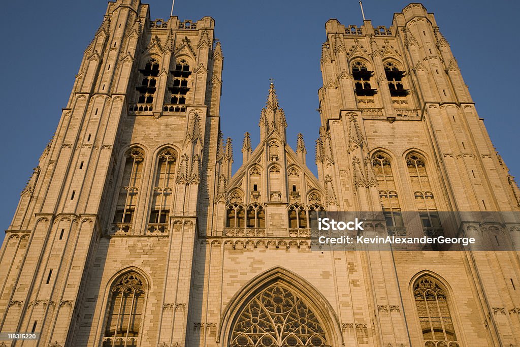 Cattedrale di Bruxelles, Belgio - Foto stock royalty-free di Ambientazione esterna