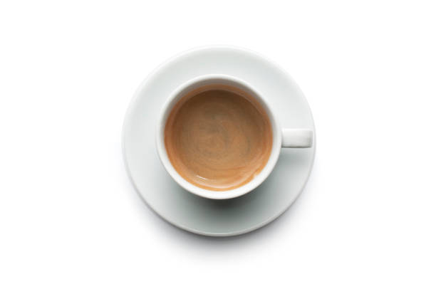 istock Coffee cup isolated on white background, top view 1183155717
