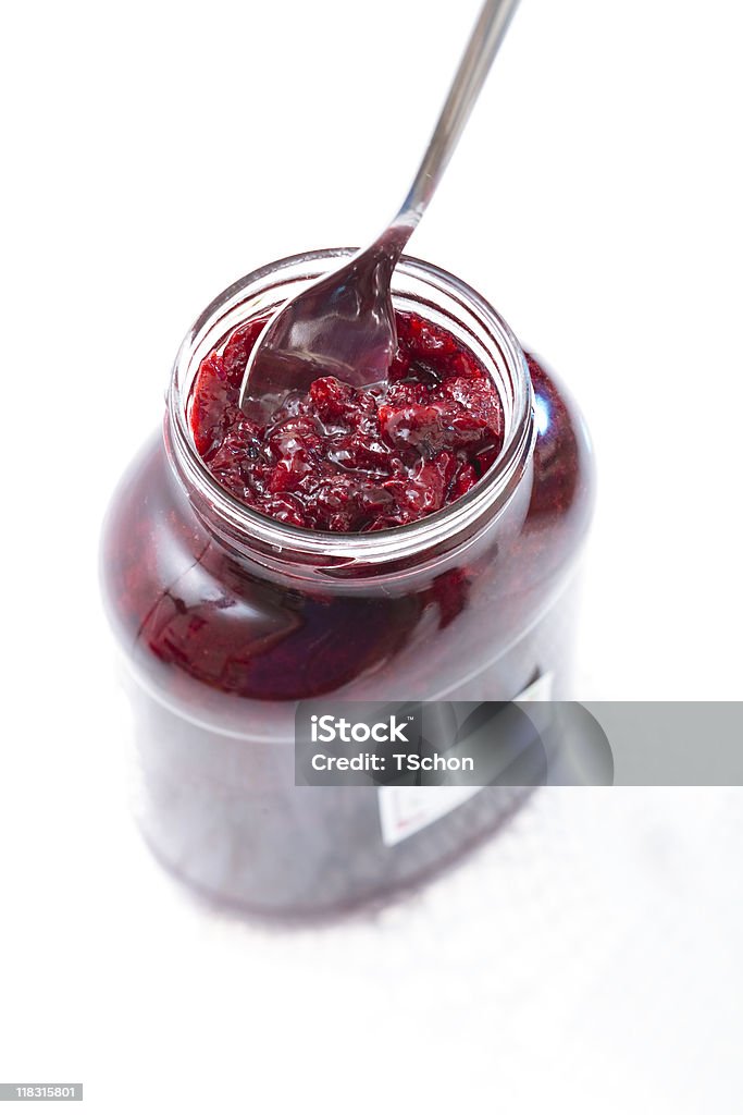 sour cherry jam  Block Shape Stock Photo