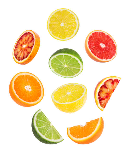 istock Citrus Fruit Set orange, grapefruit, lime, lemon isolated on white 1183158208
