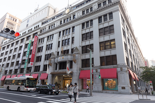 Tokyo, Japan - May 5, 2016 : General view of Nihombashi Mitsukoshi Main Store in Tokyo, Japan. Mitsukoshi, Japan's oldest surviving department store chain, the building of Mitsukoshi's main store, constructed in 1914.