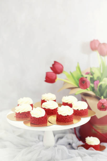 istock Beautiful festive cake biscuit with different creams 1183160187