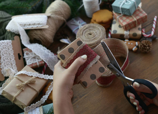 istock Christmas decoration and Christmas present (wood,hand) 1183162341