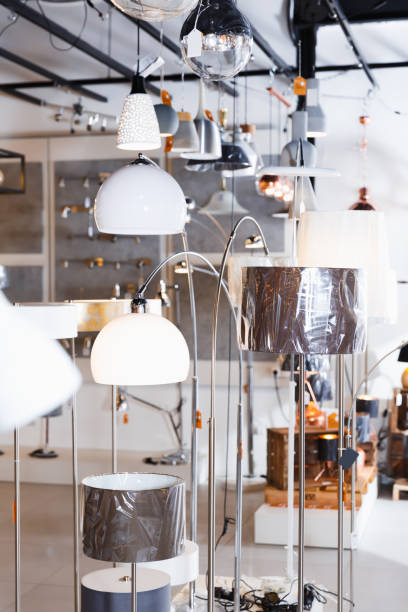 istock Interior lamp with lights in the shop 1183166764