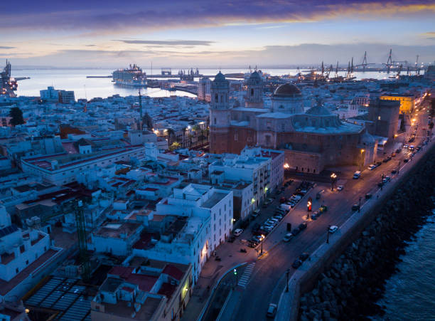 istock View of illuminated Cadiz town 1183166975