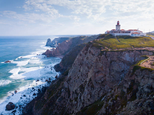 istock Cabo da Roca Lighthouse. Portuguese Farol de Cabo da Roca is most westerly European extent 1183166981