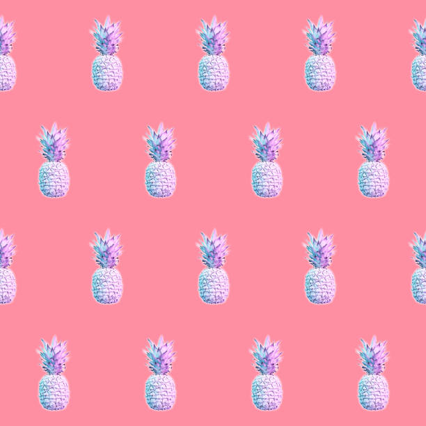istock Contemporary art collage. Seamless pattern with pineapples. Exotic tropical fruit. Pop art. Perfect for invitations, greeting cards, posters. 1183171642