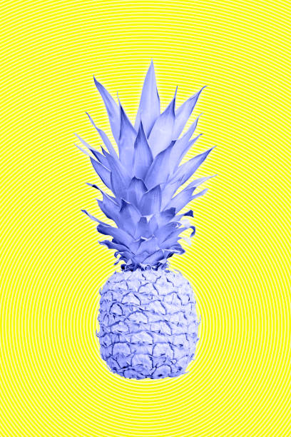 istock Contemporary art collage with pineapple. Exotic tropical fruit. Pop art. Perfect for invitations, greeting cards, posters. 1183171646