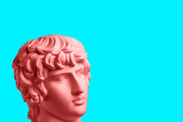 istock Contemporary art concept collage with antique statue head in a surreal style. Modern unusual art. 1183172332