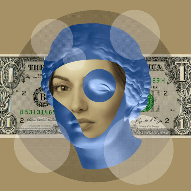 istock Contemporary art concept collage with antique statue head in a surreal style. Modern unusual art. 1183173057