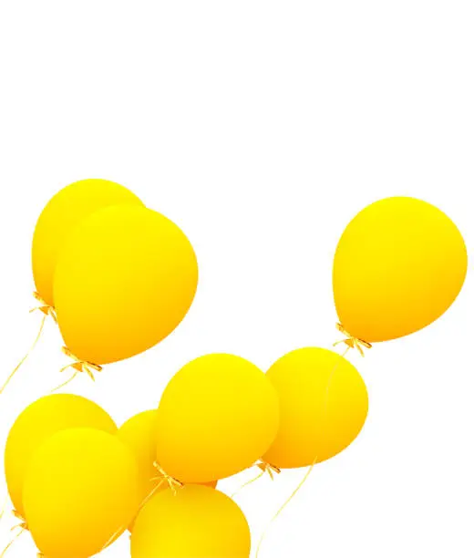 Vector illustration of Festive background with helium balloons. Celebrate a birthday, Poster, banner happy anniversary.