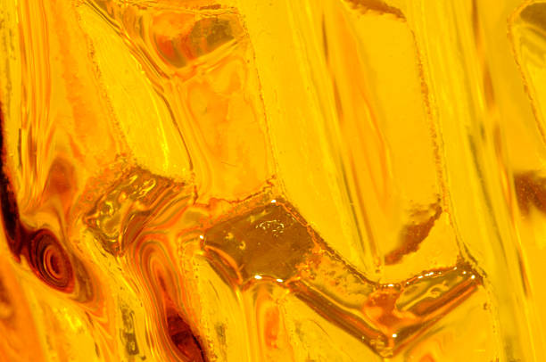 istock Abstract relief yellow glass texture 118318222