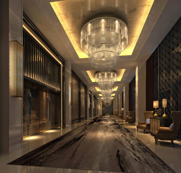 istock 3d render of luxury hotel lobby 1183183577