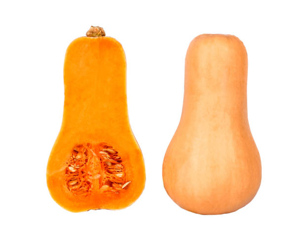 istock Pumpkin isolated on a white. Sweet Pear-shaped two Orange Pumpkin 1183195180