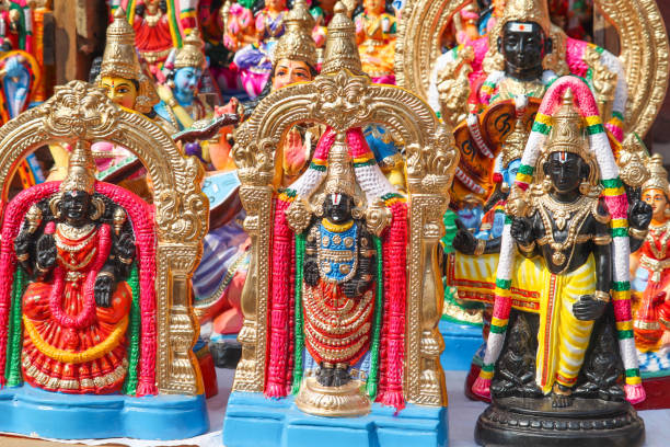 istock Indian God Idols Balaji Black Color Statues 1183197015