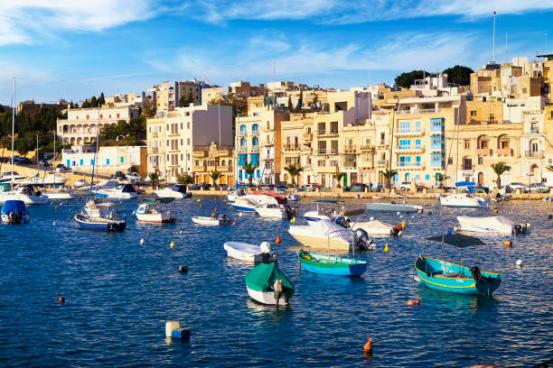 istock Boats in Kalkara, Malta 1183197182