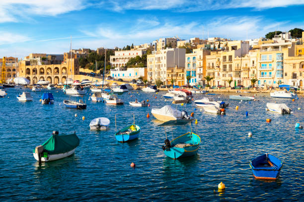 istock Boats in Kalkara, Malta 1183197339