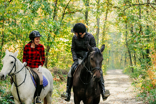 Europe, Horse, Horseback Riding, Dog, Couple - Relationship