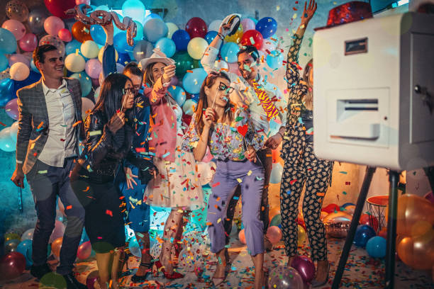 istock Photo booth at a party 1183202615