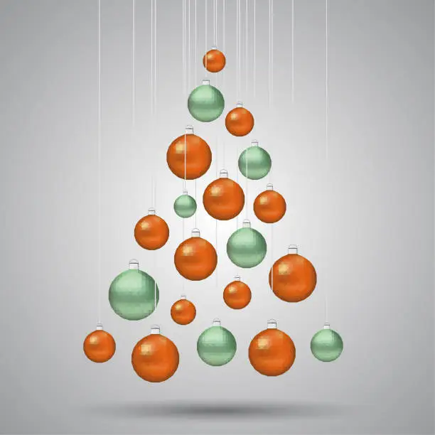 Vector illustration of Christmas balls