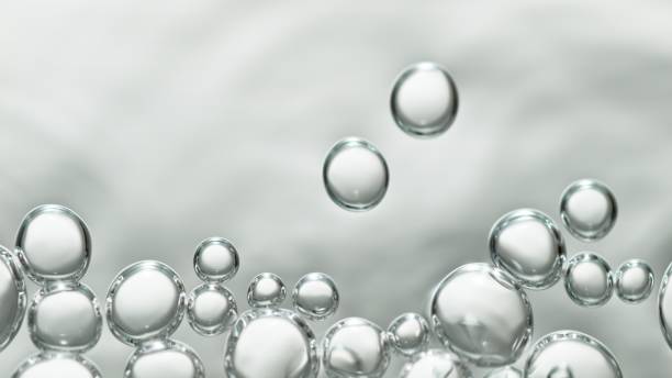 istock transparent cosmetic gas bubbles in low angle on blue background 1183206540