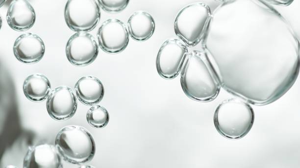 istock transparent cosmetic gas bubbles in low angle on blue background 1183206558
