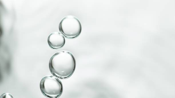 istock transparent cosmetic gas bubbles in low angle on blue background 1183206568