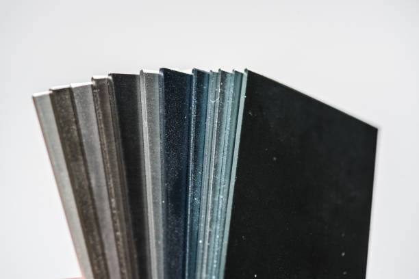 istock Protective coating of aluminum. Anodized aluminum for building profiles 1183209330