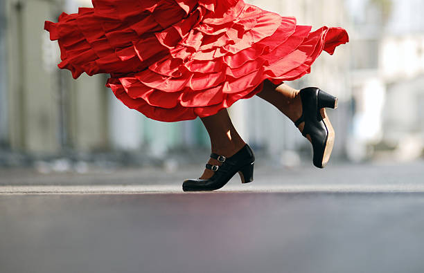 flamenco-tanz - dance shoes stock-fotos und bilder