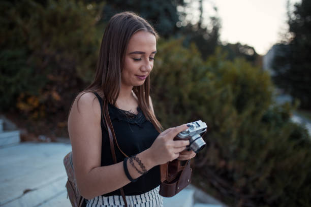 istock Young woman tourist on a vacation 1183216257