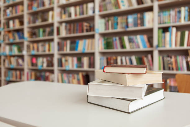 istock Pile of books at the library 1183217833