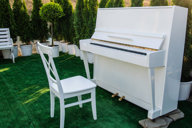 istock White piano in the garden 1183217967
