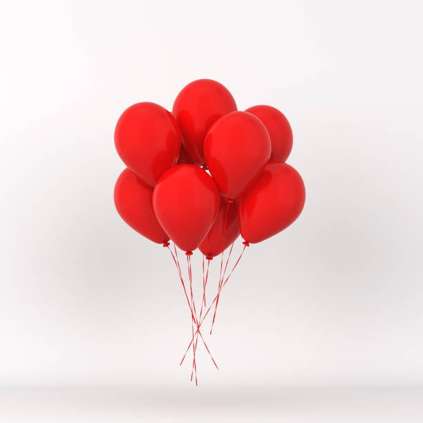 istock Bunch of colorful balloons floating 1183223224