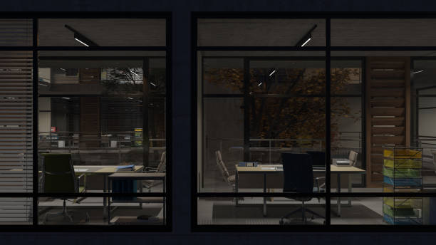istock External View of the Offices by Night 1183231058