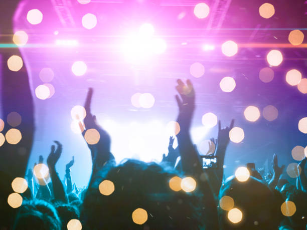 istock Concert crowd in front of a live stage 1183245237
