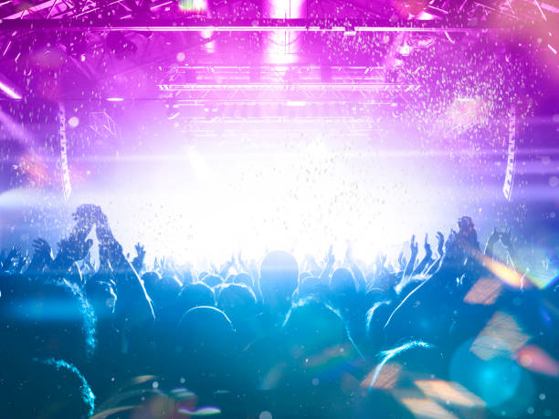 istock Concert crowd in front of a live stage 1183245241