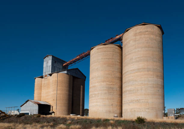 Australian grain silo in rural New South Wales stock photo