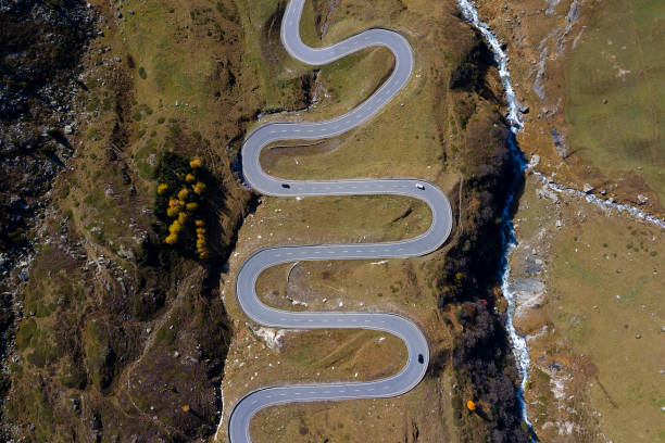 istock Winding, Mountain Road from Above 1183252399