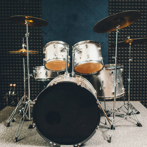 istock sound recording studio professional drum set 1183253520