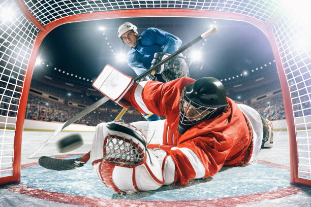 istock Ice hockey player in action 1183254473