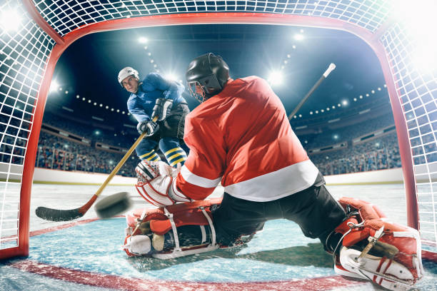 istock Ice hockey player in action 1183254480