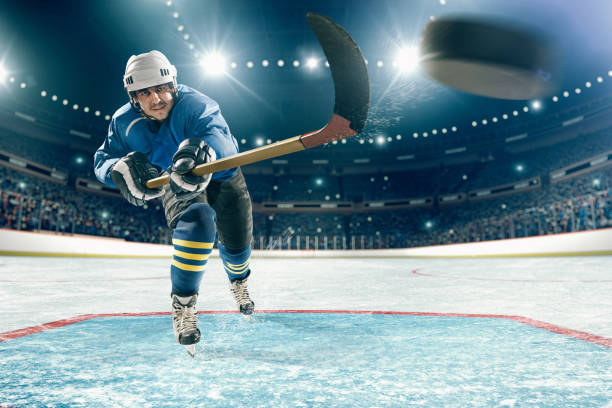 istock Ice hockey player in action 1183254481