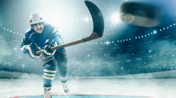 istock Ice hockey player in action 1183254484