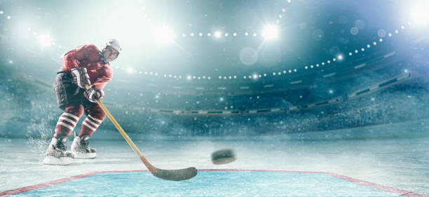 istock Ice hockey player in action 1183254486