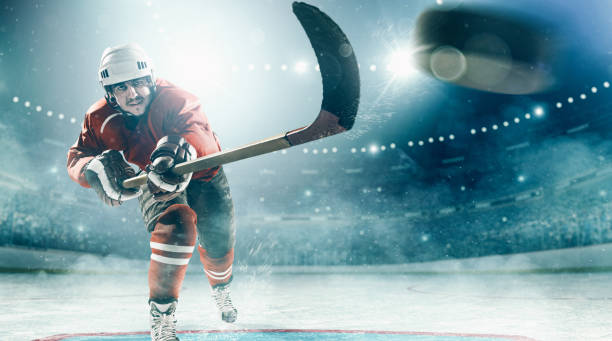 istock Ice hockey player in action 1183254487