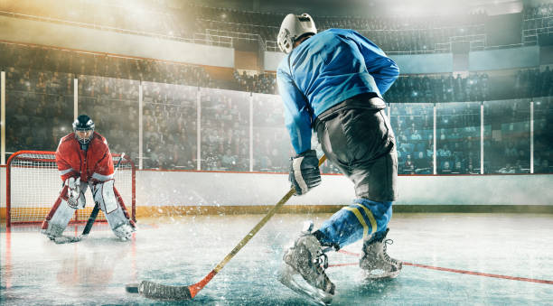 istock Ice hockey player in action 1183254506